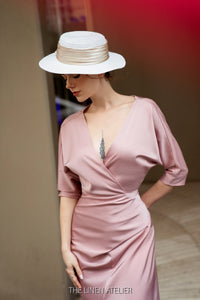 MARIAH Elegant Floor-Length Silk Dress