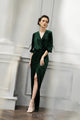 CARA Emerald Green Velvet Wedding Dress