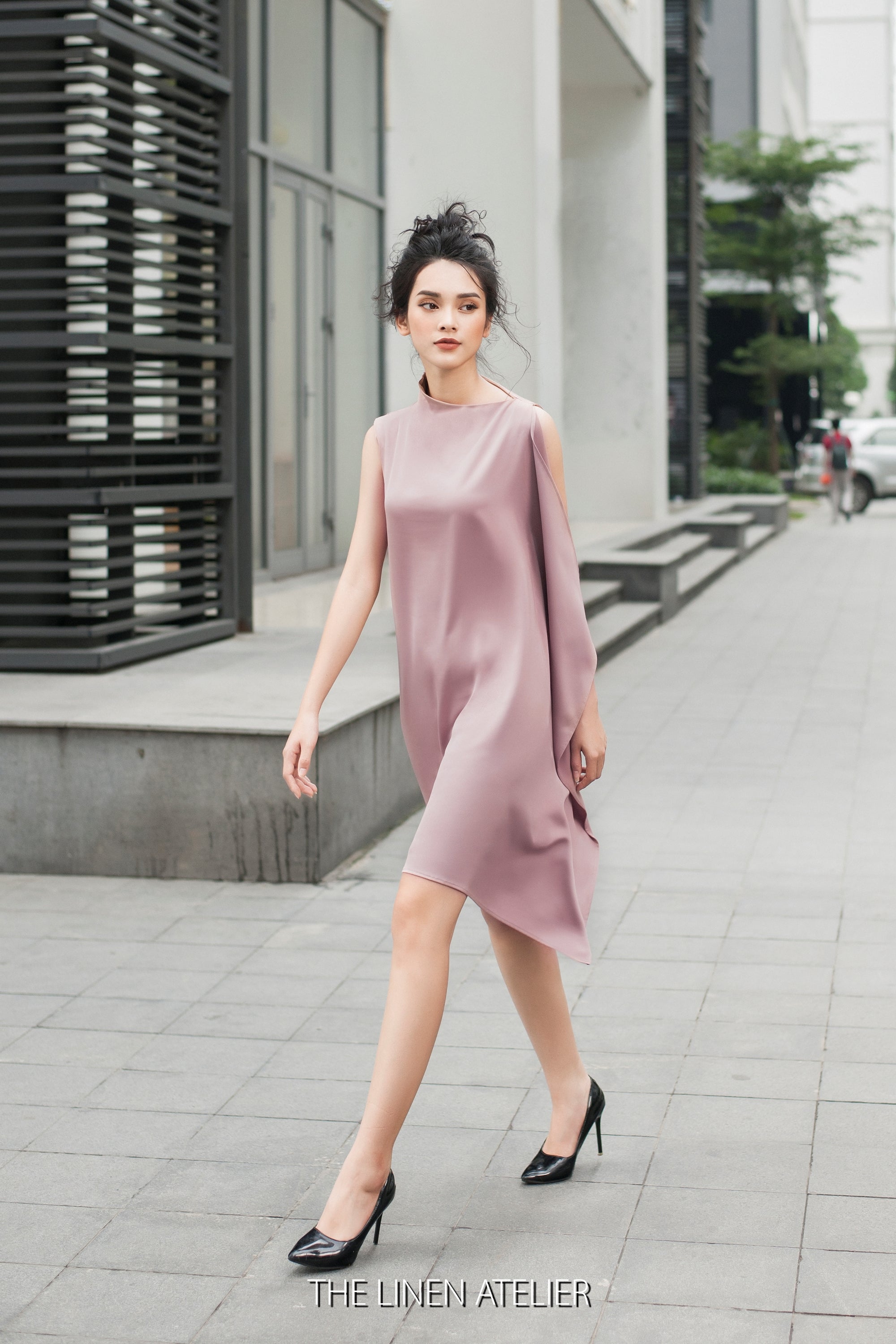 KATEE Women Silk Tunic Dress – The Linen Atelier