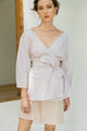 NIA V-neck Wrap Blouse Women | Linen Wrap Top | Summer Blouse For Women | Women's Linen Blouse | Made To Order Blouse | Kimono Top Women